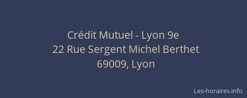 Crédit Mutuel - Lyon 9e