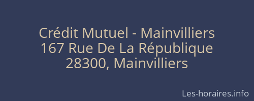 Crédit Mutuel - Mainvilliers
