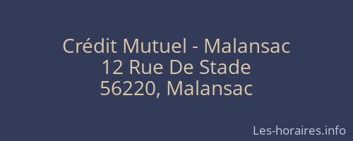 Crédit Mutuel - Malansac