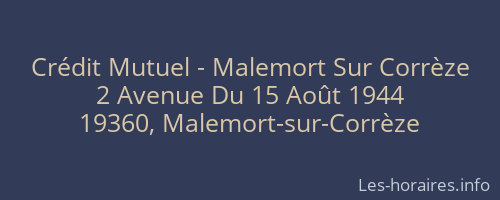 Crédit Mutuel - Malemort Sur Corrèze