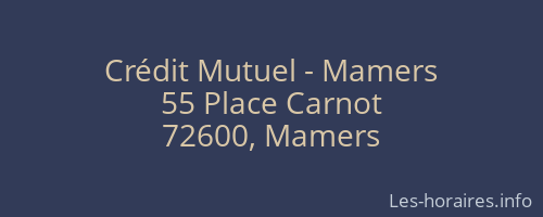 Crédit Mutuel - Mamers