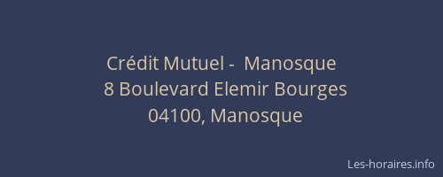 Crédit Mutuel -  Manosque