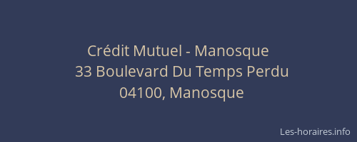 Crédit Mutuel - Manosque