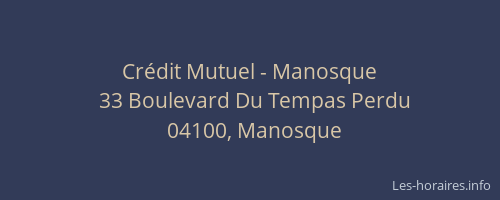 Crédit Mutuel - Manosque