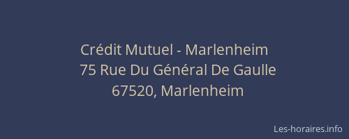 Crédit Mutuel - Marlenheim