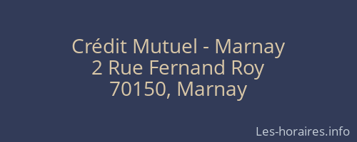 Crédit Mutuel - Marnay