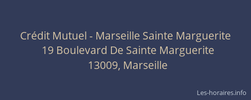 Crédit Mutuel - Marseille Sainte Marguerite