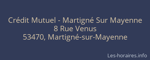 Crédit Mutuel - Martigné Sur Mayenne