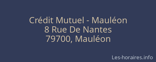 Crédit Mutuel - Mauléon