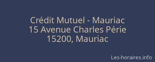 Crédit Mutuel - Mauriac