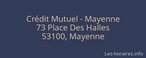 Crédit Mutuel - Mayenne