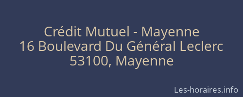 Crédit Mutuel - Mayenne