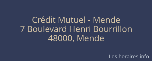Crédit Mutuel - Mende