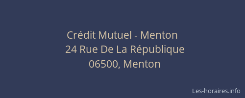 Crédit Mutuel - Menton