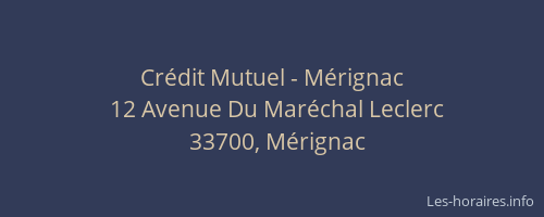 Crédit Mutuel - Mérignac