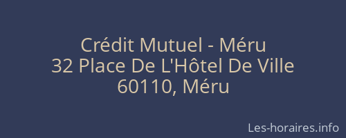 Crédit Mutuel - Méru
