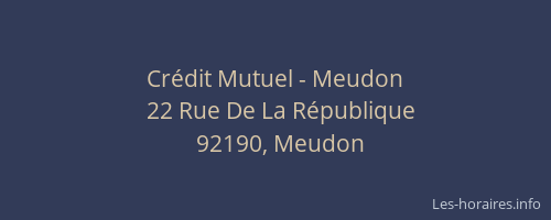 Crédit Mutuel - Meudon