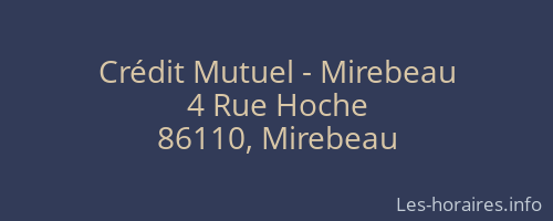 Crédit Mutuel - Mirebeau