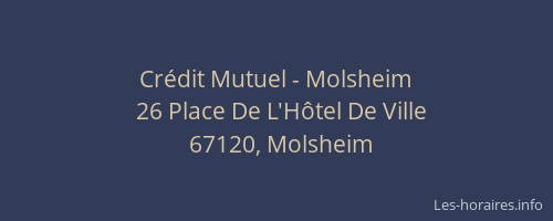 Crédit Mutuel - Molsheim