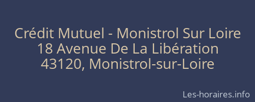 Crédit Mutuel - Monistrol Sur Loire