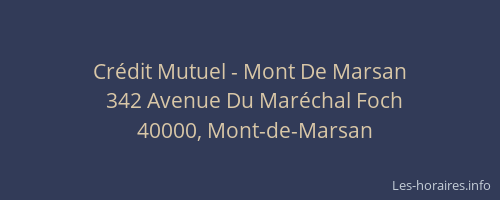 Crédit Mutuel - Mont De Marsan