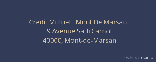 Crédit Mutuel - Mont De Marsan