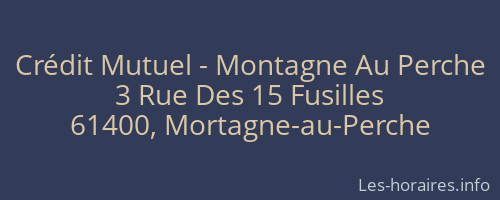 Crédit Mutuel - Montagne Au Perche