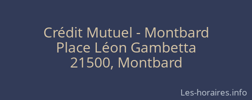 Crédit Mutuel - Montbard
