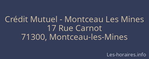 Crédit Mutuel - Montceau Les Mines