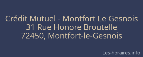 Crédit Mutuel - Montfort Le Gesnois