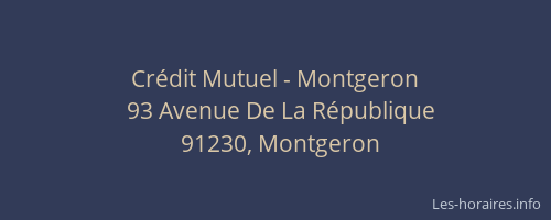 Crédit Mutuel - Montgeron