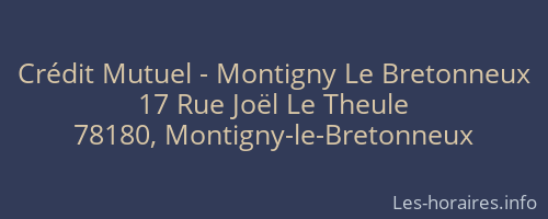 Crédit Mutuel - Montigny Le Bretonneux