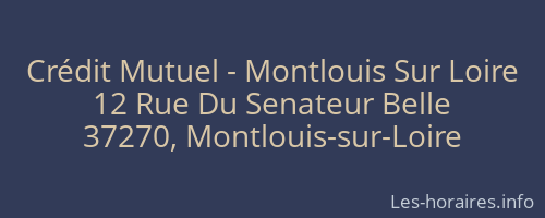 Crédit Mutuel - Montlouis Sur Loire