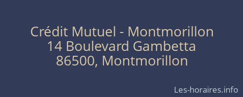 Crédit Mutuel - Montmorillon