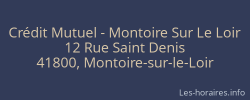 Crédit Mutuel - Montoire Sur Le Loir