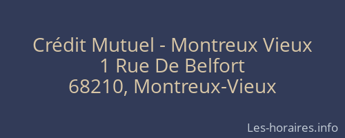 Crédit Mutuel - Montreux Vieux