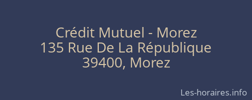 Crédit Mutuel - Morez