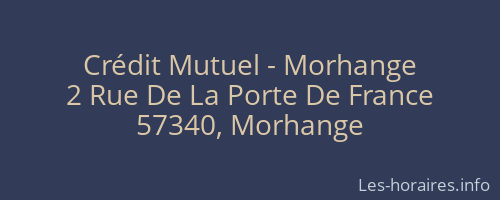 Crédit Mutuel - Morhange