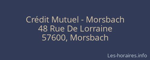 Crédit Mutuel - Morsbach