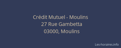 Crédit Mutuel - Moulins