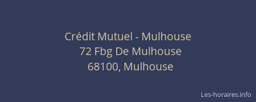 Crédit Mutuel - Mulhouse