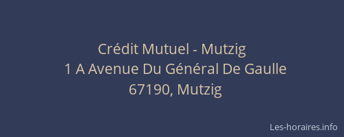 Crédit Mutuel - Mutzig