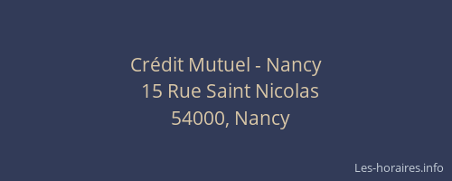 Crédit Mutuel - Nancy
