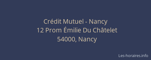 Crédit Mutuel - Nancy
