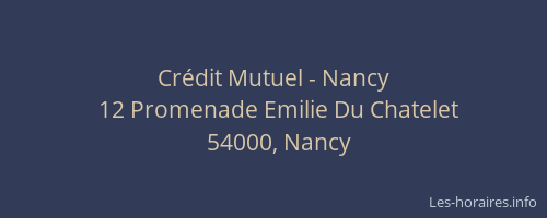 Crédit Mutuel - Nancy