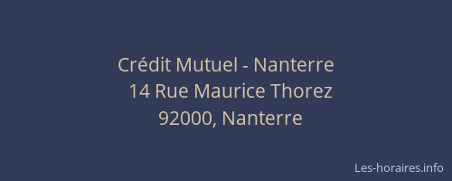 Crédit Mutuel - Nanterre