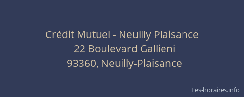Crédit Mutuel - Neuilly Plaisance