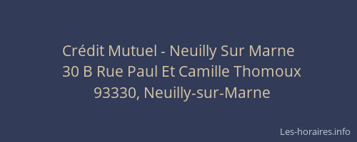 Crédit Mutuel - Neuilly Sur Marne