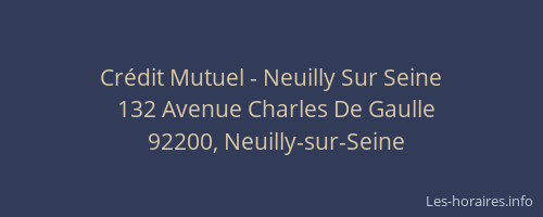 Crédit Mutuel - Neuilly Sur Seine