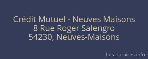 Crédit Mutuel - Neuves Maisons